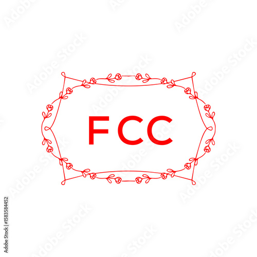 FCC Letter Initial Logo Design Template Vector Illustration