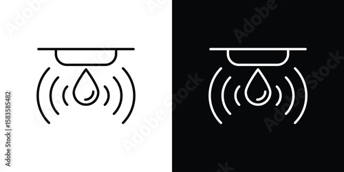 Water sensor icon editable concept. editable vector stroke symbols