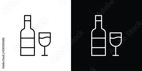 Vodka icon editable concept. editable vector stroke symbols