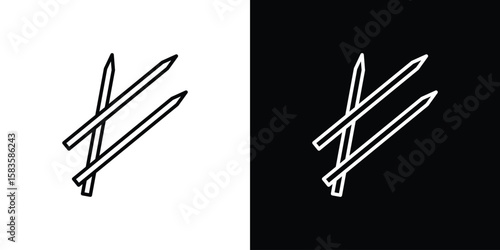 Toothpick icon editable concept. editable vector stroke symbols