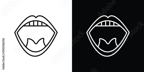 Tonsillitis icon editable concept. editable vector stroke symbols