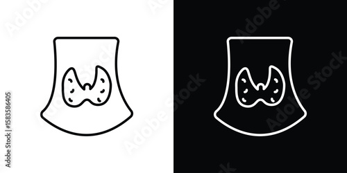 Thyroid icon editable concept. editable vector stroke symbols