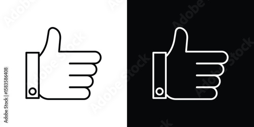Thumb up icon editable concept. editable vector stroke symbols
