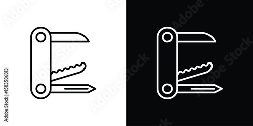 Swiss Knife icon editable concept. editable vector stroke symbols