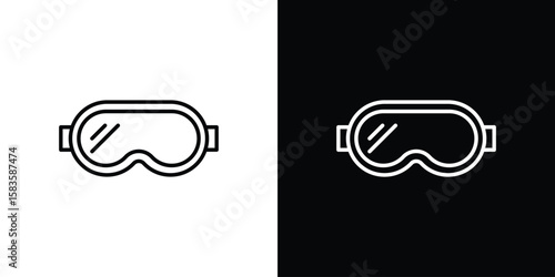 Snow Goggle icon editable concept. editable vector stroke symbols