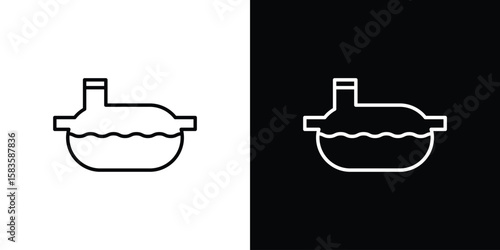 Sewerage tank icon editable concept. editable vector stroke symbols