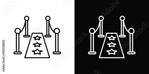 Red carpet icon editable concept. editable vector stroke symbols
