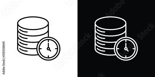 Real time data icon editable concept. editable vector stroke symbols