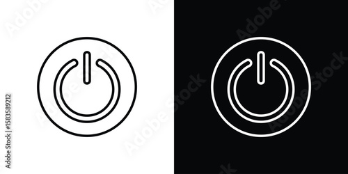 Power icon editable concept. editable vector stroke symbols