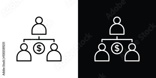 Ponzi scheme icon editable concept. editable vector stroke symbols