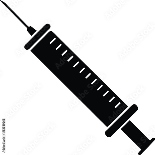 syringe vector silhouette