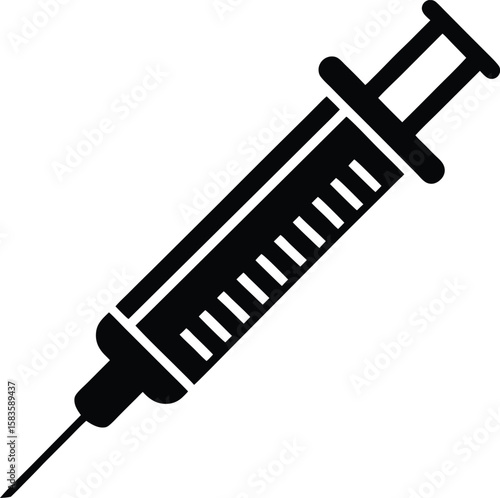 syringe vector silhouette