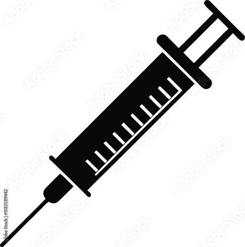 syringe vector silhouette