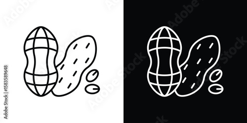 Peanut icon editable concept. editable vector stroke symbols