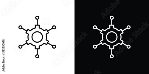 Multi channel icon editable concept. editable vector stroke symbols