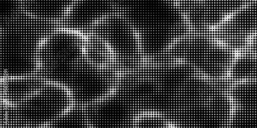 Set of halftone dots gradient pattern texture isolated on white background. Straight dotted spots using halftone circle dot raster texture. Vector blot half tone collection.