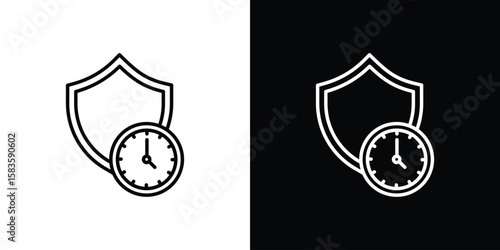 Long term icon editable concept. editable vector stroke symbols