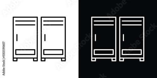 Locker icon editable concept. editable vector stroke symbols