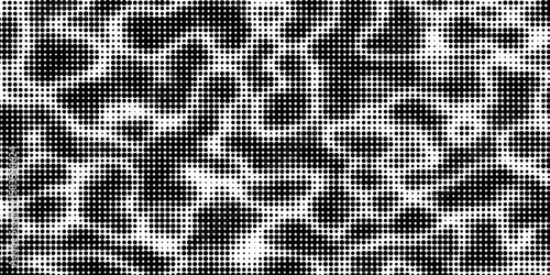 Set of halftone dots gradient pattern texture isolated on white background. Straight dotted spots using halftone circle dot raster texture. Vector blot half tone collection.
