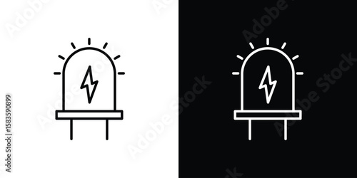 LED icon editable concept. editable vector stroke symbols