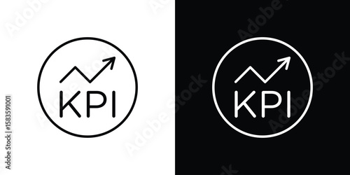 KPI icon editable concept. editable vector stroke symbols