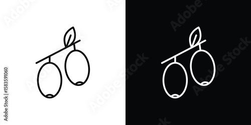 Jujube icon editable concept. editable vector stroke symbols