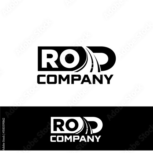 Road Project Contruction Way Street Building Highway Pathway Logo Template Vector