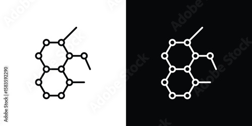 Graphene icon editable concept. editable vector stroke symbols