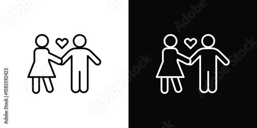 Girlfriend icon editable concept. editable vector stroke symbols
