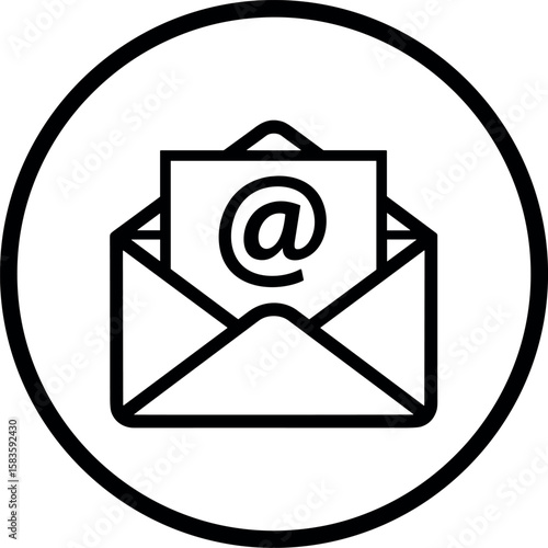 black email icon on transparent background. flat style. mail icon for your web site design, logo, app, UI