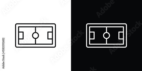 Football field icon editable concept. editable vector stroke symbols