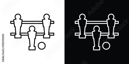 Foosball icon editable concept. editable vector stroke symbols