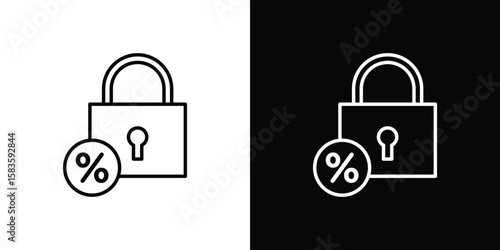 Fixed rate mortgage icon editable concept. editable vector stroke symbols