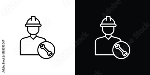 Engineer icon editable concept. editable vector stroke symbols