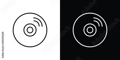 DVD icon editable concept. editable vector stroke symbols