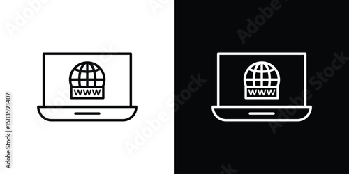 Domain icon editable concept. editable vector stroke symbols