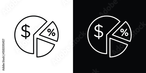 Dividend yield icon editable concept. editable vector stroke symbols