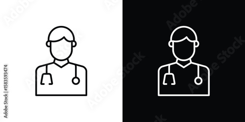 Doctor icon editable concept. editable vector stroke symbols