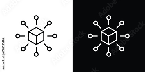Distribution box icon editable concept. editable vector stroke symbols
