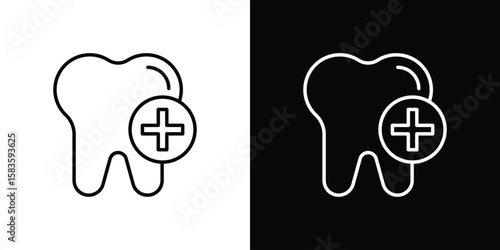 Dental insurance icon editable concept. editable vector stroke symbols