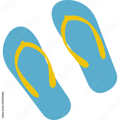 Blue Flip-Flops