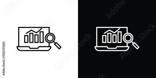Data Analysing icon editable concept. editable vector stroke symbols