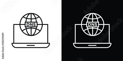 DNS icon editable concept. editable vector stroke symbols