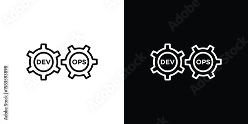 Devops icon editable concept. editable vector stroke symbols