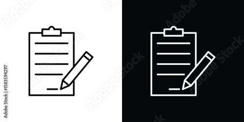 Contract icon editable concept. editable vector stroke symbols