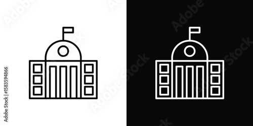City hall icon editable concept. editable vector stroke symbols