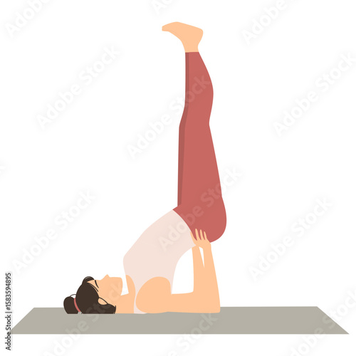 Shoulder Stand Pose Yoga Inversion