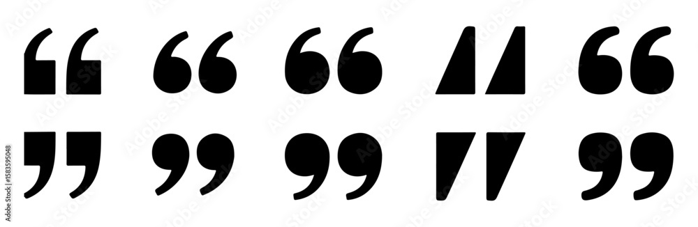 Obraz premium modern quote icon set for social media and web