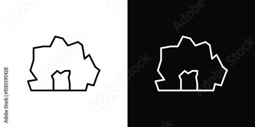 cave icon editable concept. editable vector stroke symbols