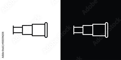 Boat Telescope icon editable concept. editable vector stroke symbols